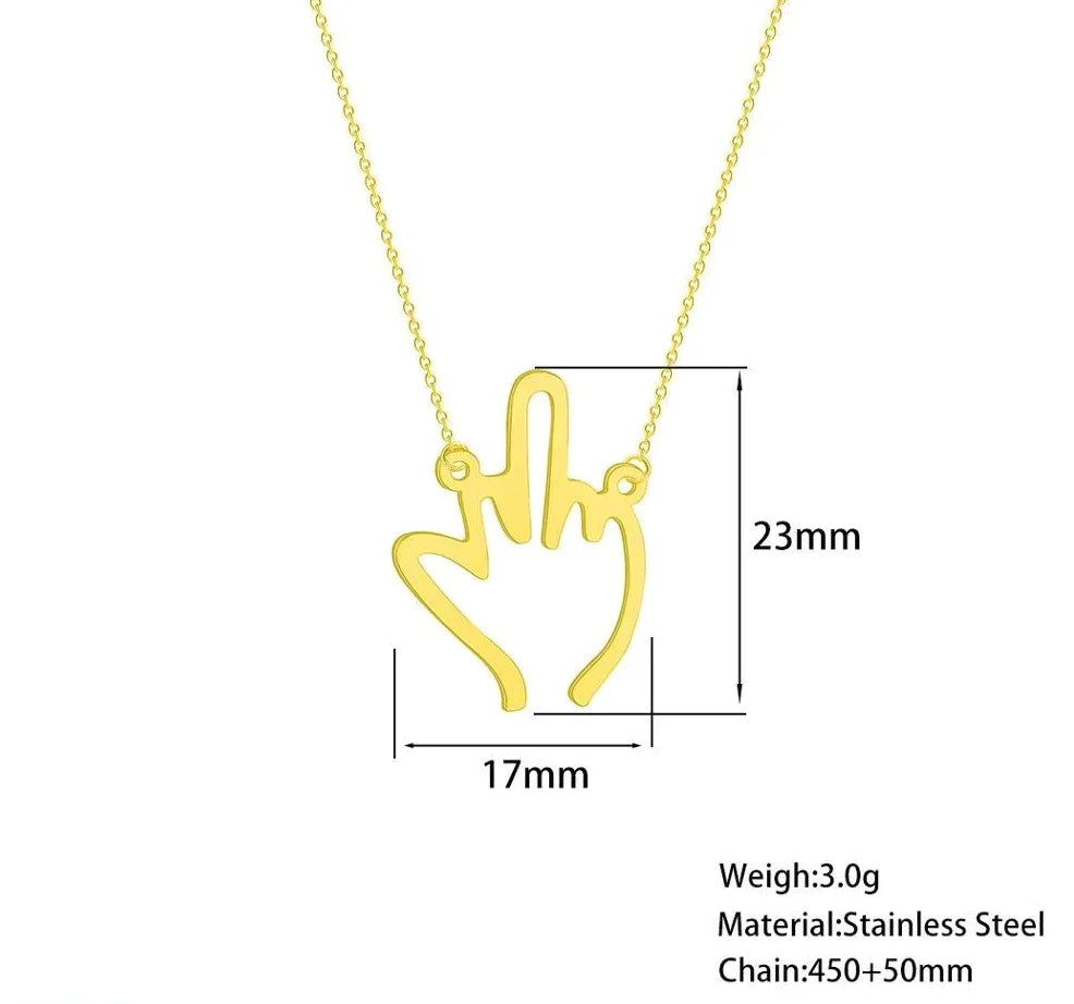 Middle Finger Necklace
